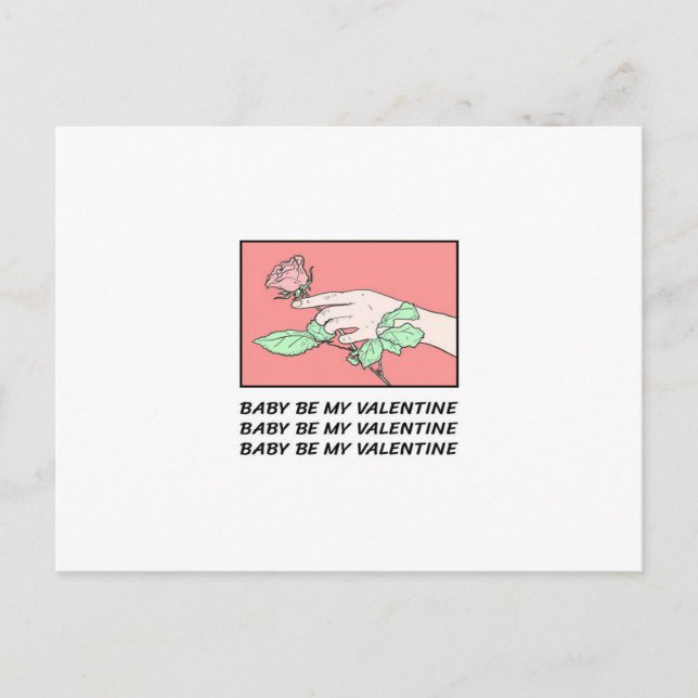 Baby Be My Valentine Announcement Postcard (Front)