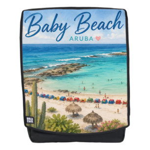 Baby Beach Aruba Caribbean Travel souvenir Backpack