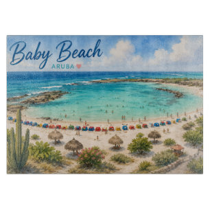 Baby Beach Aruba Caribbean Travel souvenir Cutting Board
