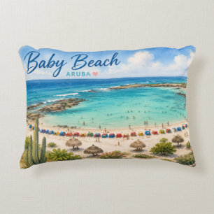 Baby Beach Aruba Caribbean Travel souvenir Decorative Cushion