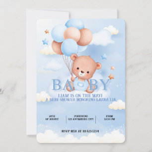 BABY BEAR BABY SHOWER INVITATION