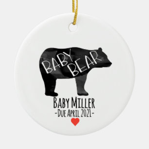 Baby Bear Birth Announcement Ornament