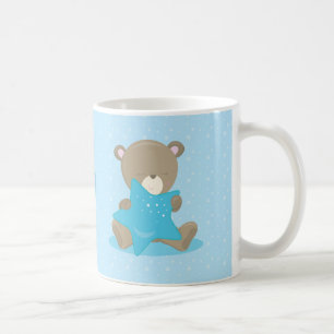 Baby Bear Blue Boy Holding a star Coffee Mug