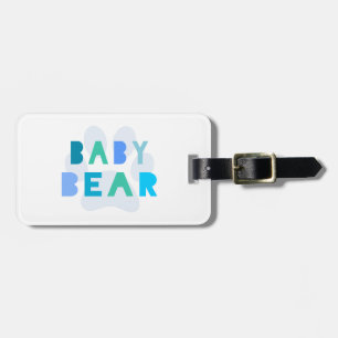 Baby bear - blue luggage tag