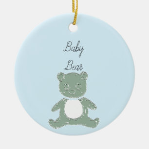Baby Bear Boy Ceramic Tree Decoration