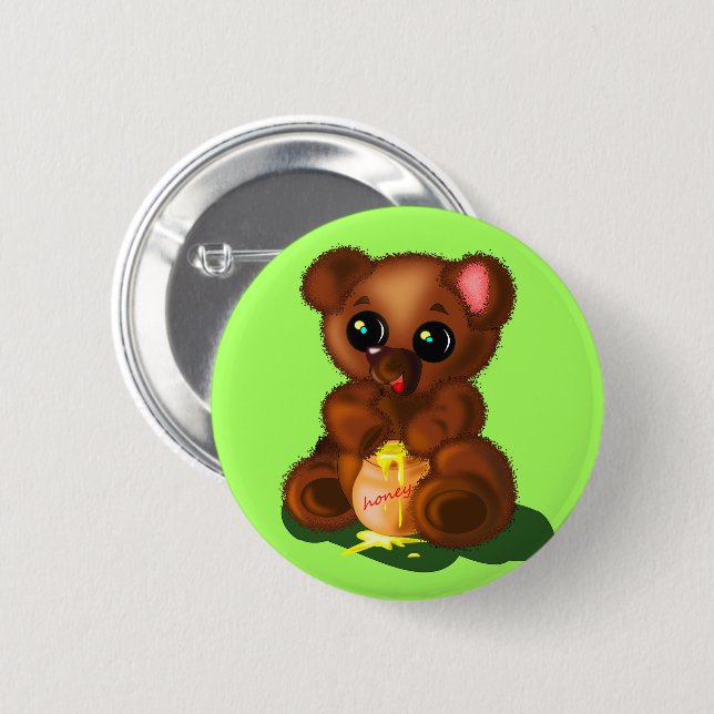 Baby Bear Button - Your Colour (Front & Back)