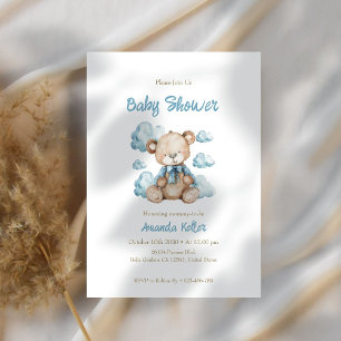 Baby Bear Cloud Baby Shower Invitation