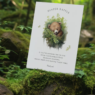Baby Bear Diaper Raffle Sign Baby Shower