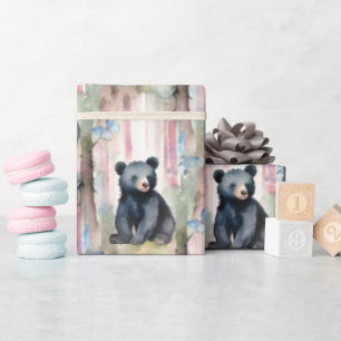 Baby Bear Girl Wrapping Paper
