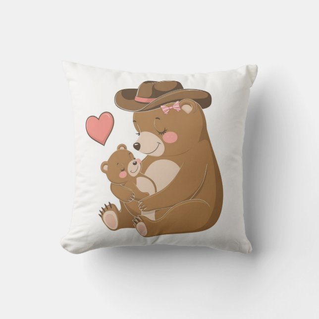 Baby Bear Happy Mother's Day Cushion (Front)