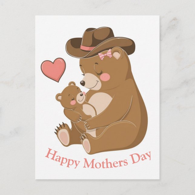 Baby Bear Happy Mother's Day Postcard (Front)