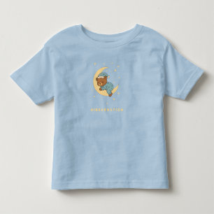 Baby Bear Hibernating on Moon Toddler T-Shirt