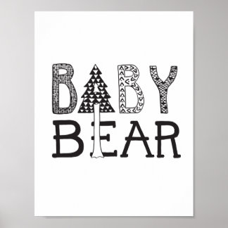 Baby Bear - Nursery or Kids Room Art Poster