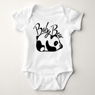 baby bear panda baby bodysuit