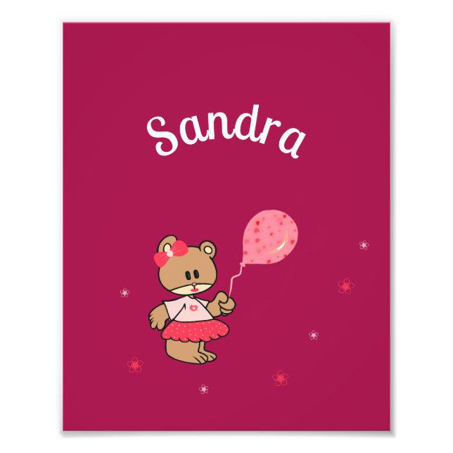 Baby bear photo print (Front)