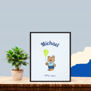 Baby bear photo print