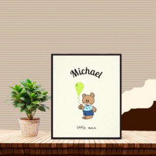 Baby bear photo print