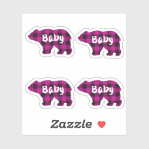 Baby Bear - pink and Black Country plaid