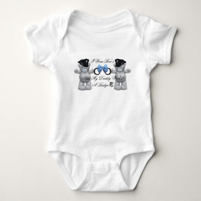 Baby Bear Police Officer Bodysuit (Front)