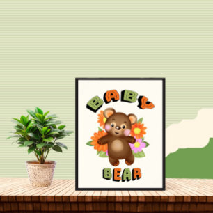 Baby bear poster