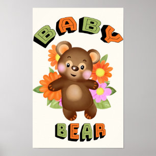 Baby bear poster