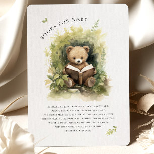 Baby Bear Reading Watercolor Baby Shower Enclosure