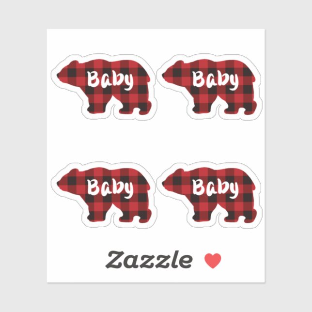 Baby Bear - red and Black plaid (Sheet)