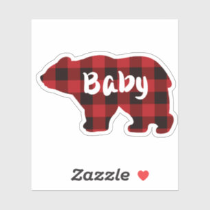 Baby Bear - red and Black plaid