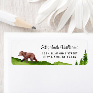 Baby Bear Return Address Label