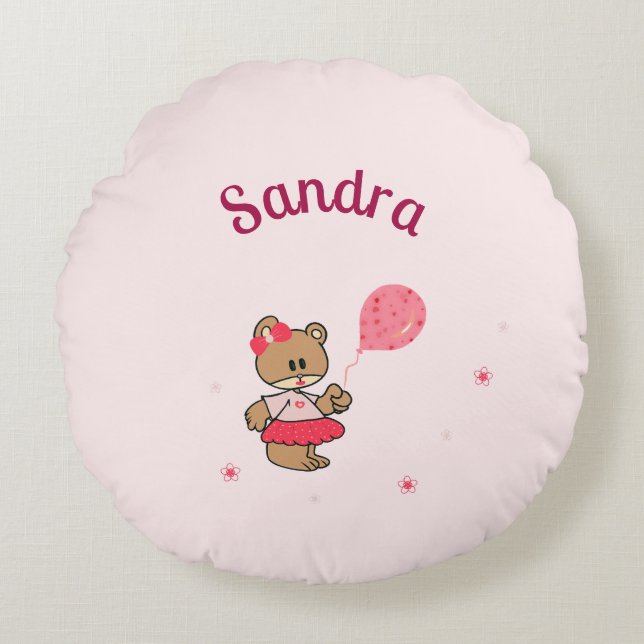 Baby bear round cushion (Front)