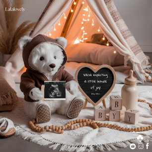 Baby bear simple pregnancy announcement