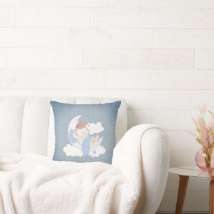 Baby Bear Sleeping On A Moon Cushion