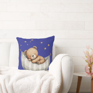Baby Bear Sleeping Under the Stars Cushion