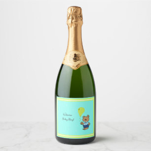 Baby bear sparkling wine label