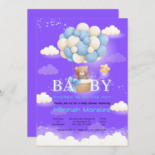 Baby Bear Theme Baby Shower Invitation
