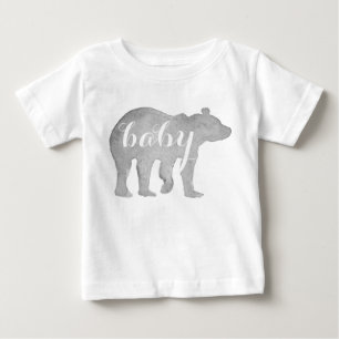 Baby Bear Watercolor Infant Baseball Tee