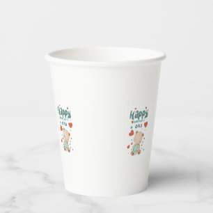 Baby bear wishes you a happy Mother's Day Paper Cups
