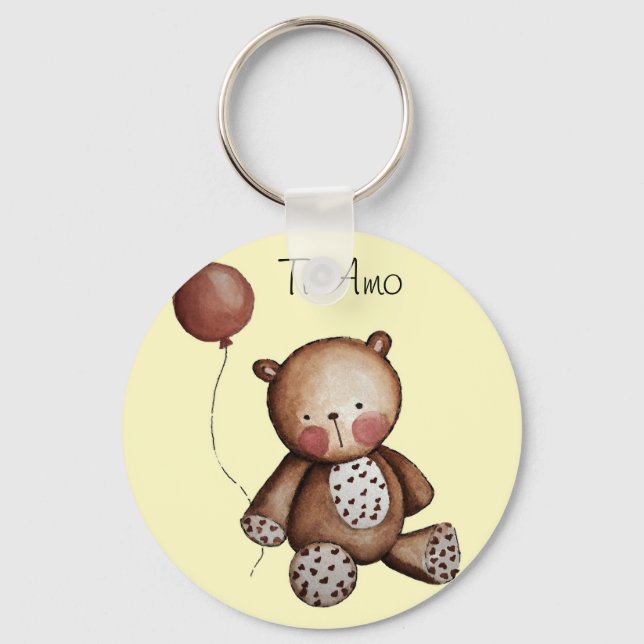 Baby Bear with Balloon Key Chain (Front)