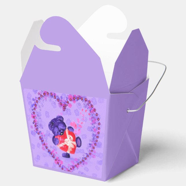 Baby Bear with Heart Gift Favour Box (Opened)