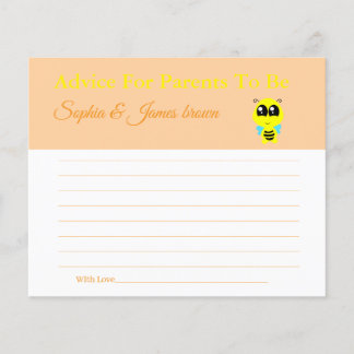Baby Bee | Advice for Mum & Dad Baby Shower Card