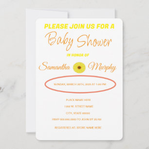 Baby Bee Baby Shower Invitation