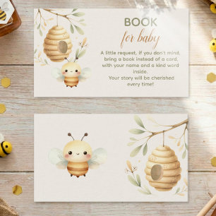 Baby Bee Book for Baby He or She Insert Card