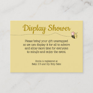 Baby Bee Girl Enclosure Card