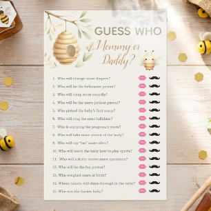 Baby Bee Guess Who Mummy or Daddy Party Game