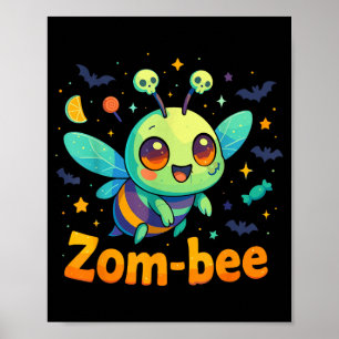 Baby Bee Halloween Costumes Spooky Zom-Bee Zombie Poster