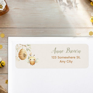 Baby Bee He or She Gender Reveal Return Mail