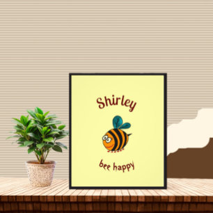 Baby bee photo print
