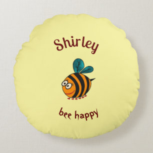 Baby bee round cushion