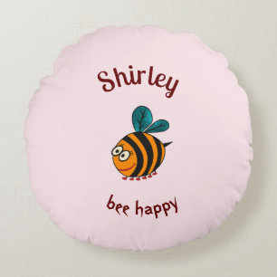 Baby bee round cushion