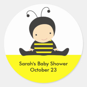 Baby Bee Shower Stickers